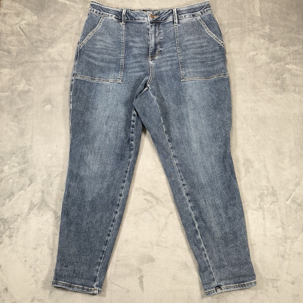 Judy‎ Blue Sandy Spring Jogger Jeans Women's Plus Size 18W Blue Cuffed Stretch